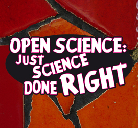 sticker Open Science just science done right mio 1
